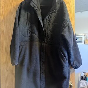 Columbia Black Quilted & Fleece Long Performance Jacket